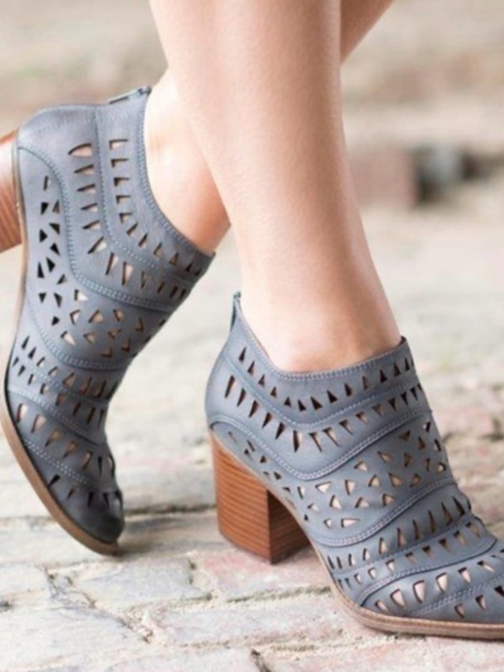 Sofft "Westwood" perforated leather ankle booties